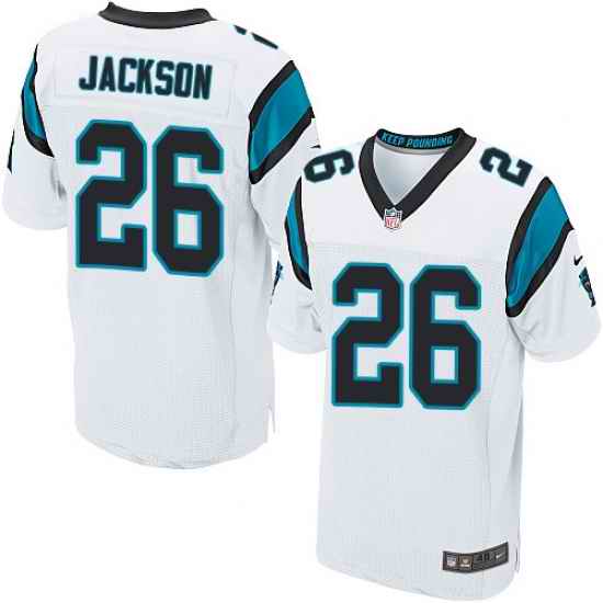 Nike Panthers #26 Donte Jackson White Mens Stitched NFL Elite Jersey